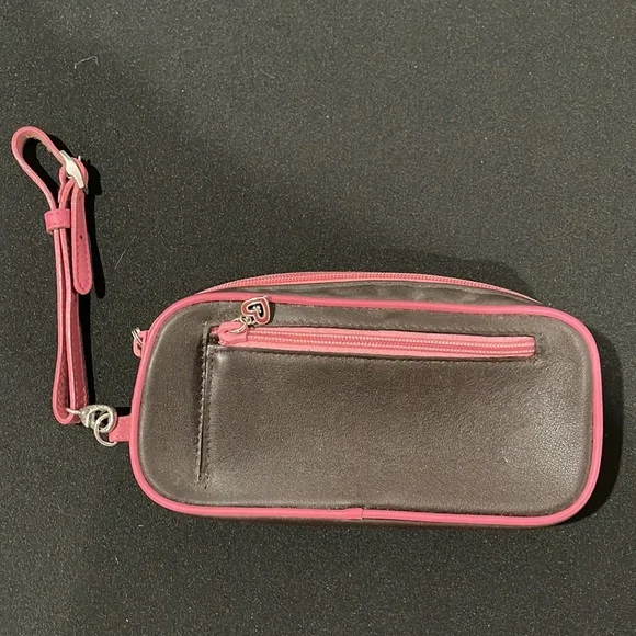 NWT Brighton Leather Cherry Jubilee Wristlet Case Choc Brown Cherries New - Picture 3 of 5